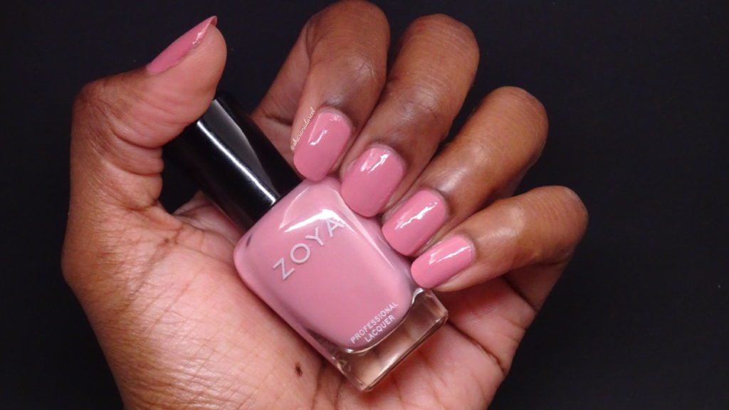 Zoya Vivi: dusty, cool-toned rose pink cream nail polish