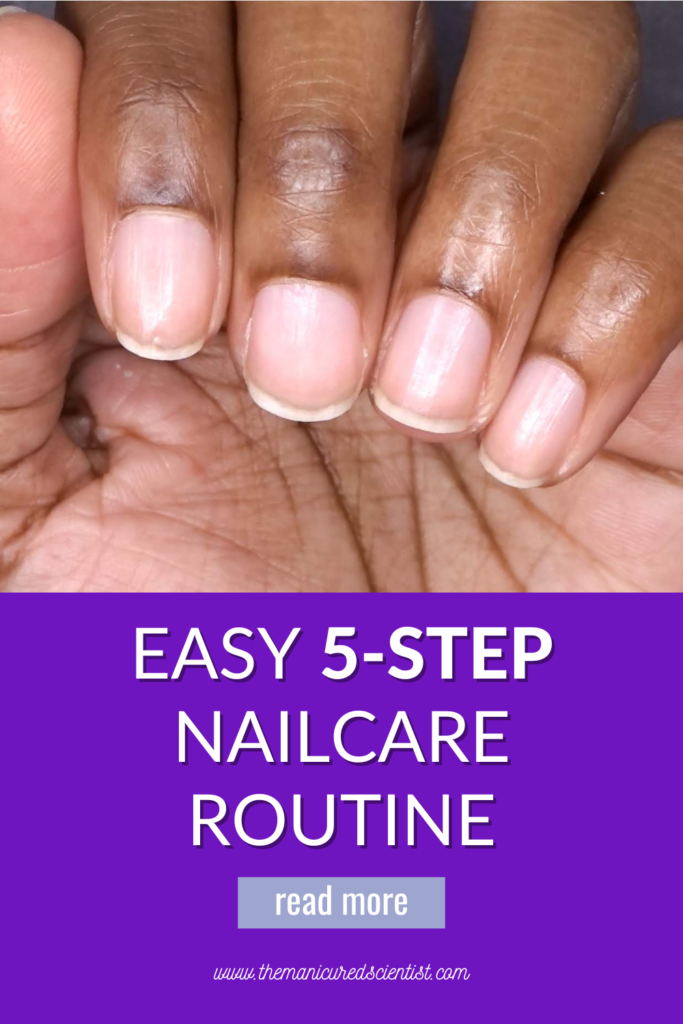 Pinterest graphic - Easy 5 Step nailcare routine